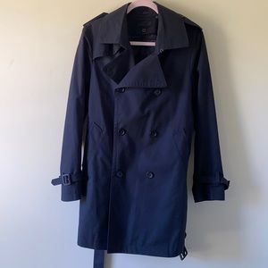 Navy Blue Trench Coat S